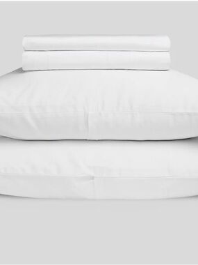 Parachute 100% Cotton White Sheet Set - Queen